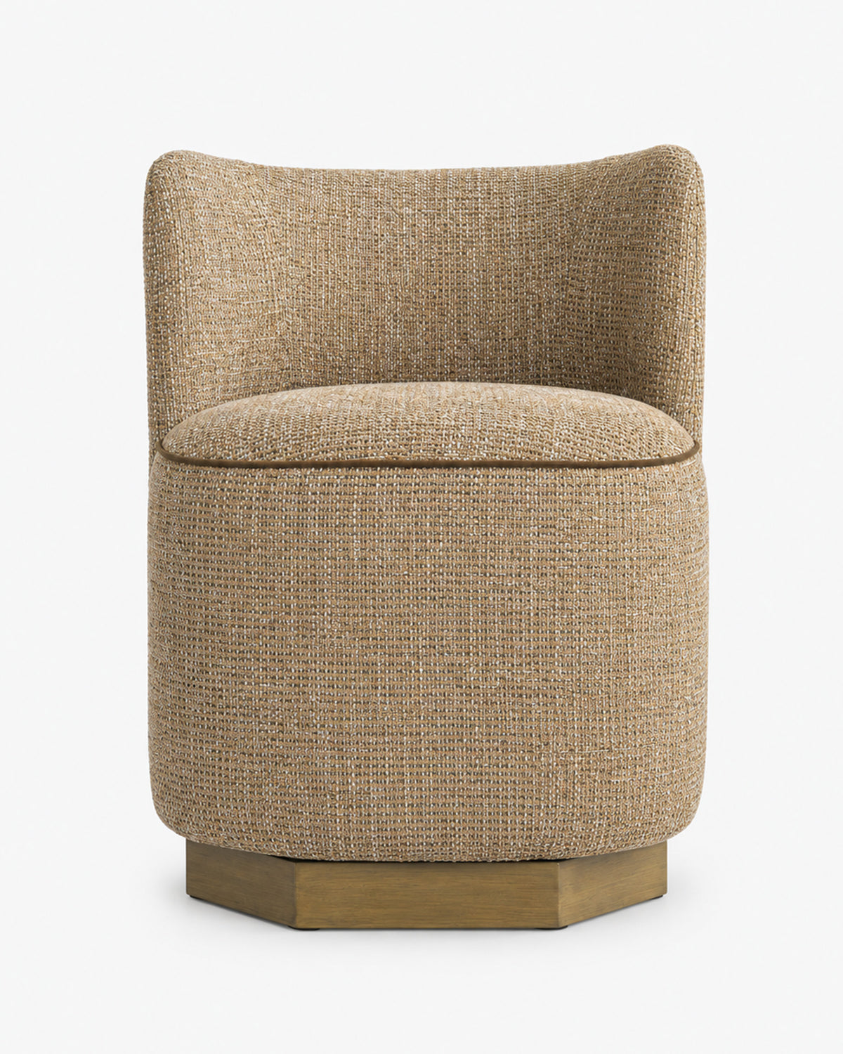 fauteuil Alyss - tweed taupe - vue de face