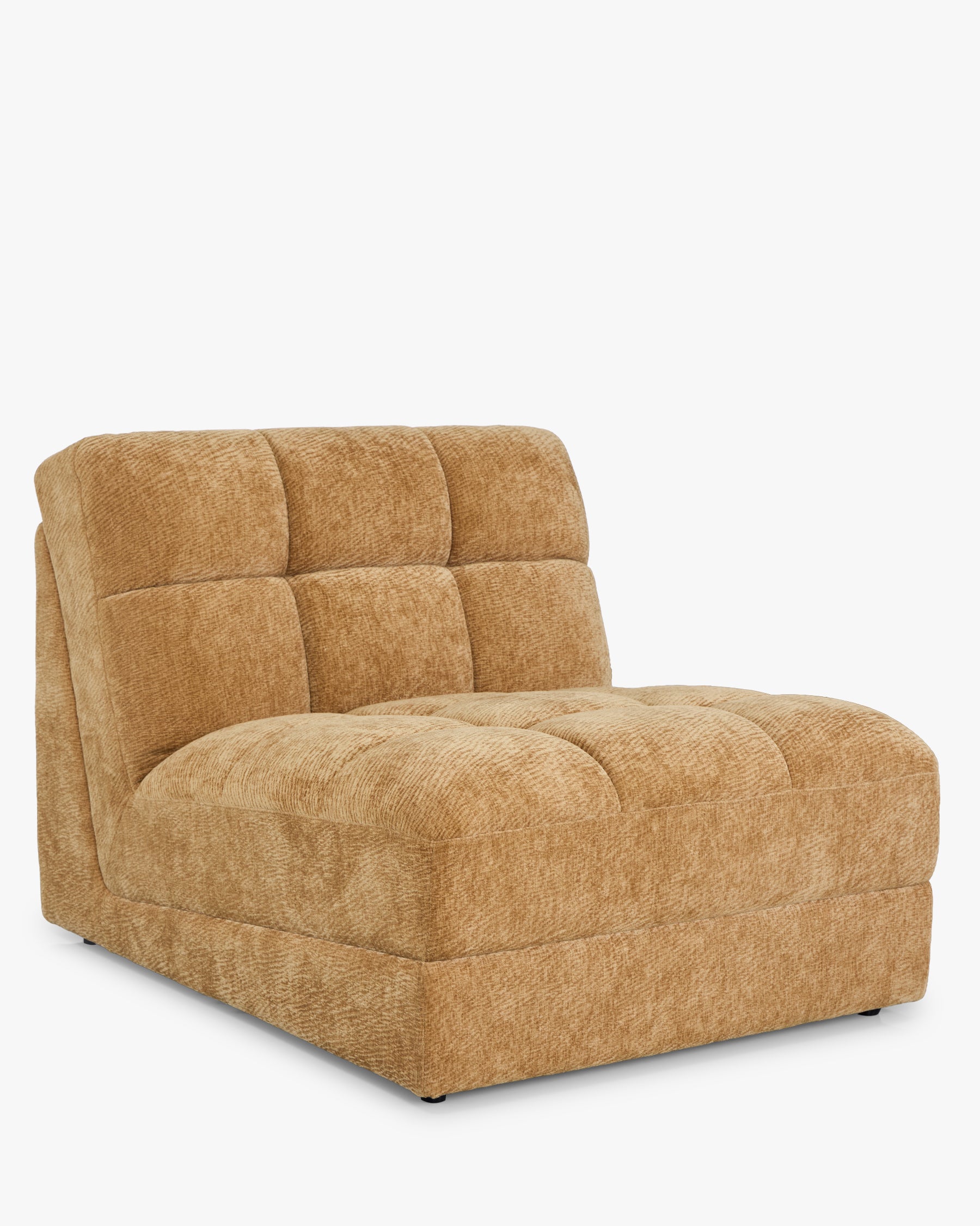 Fauteuil modulable Paul - camel crêpé - vue de trois-quarts