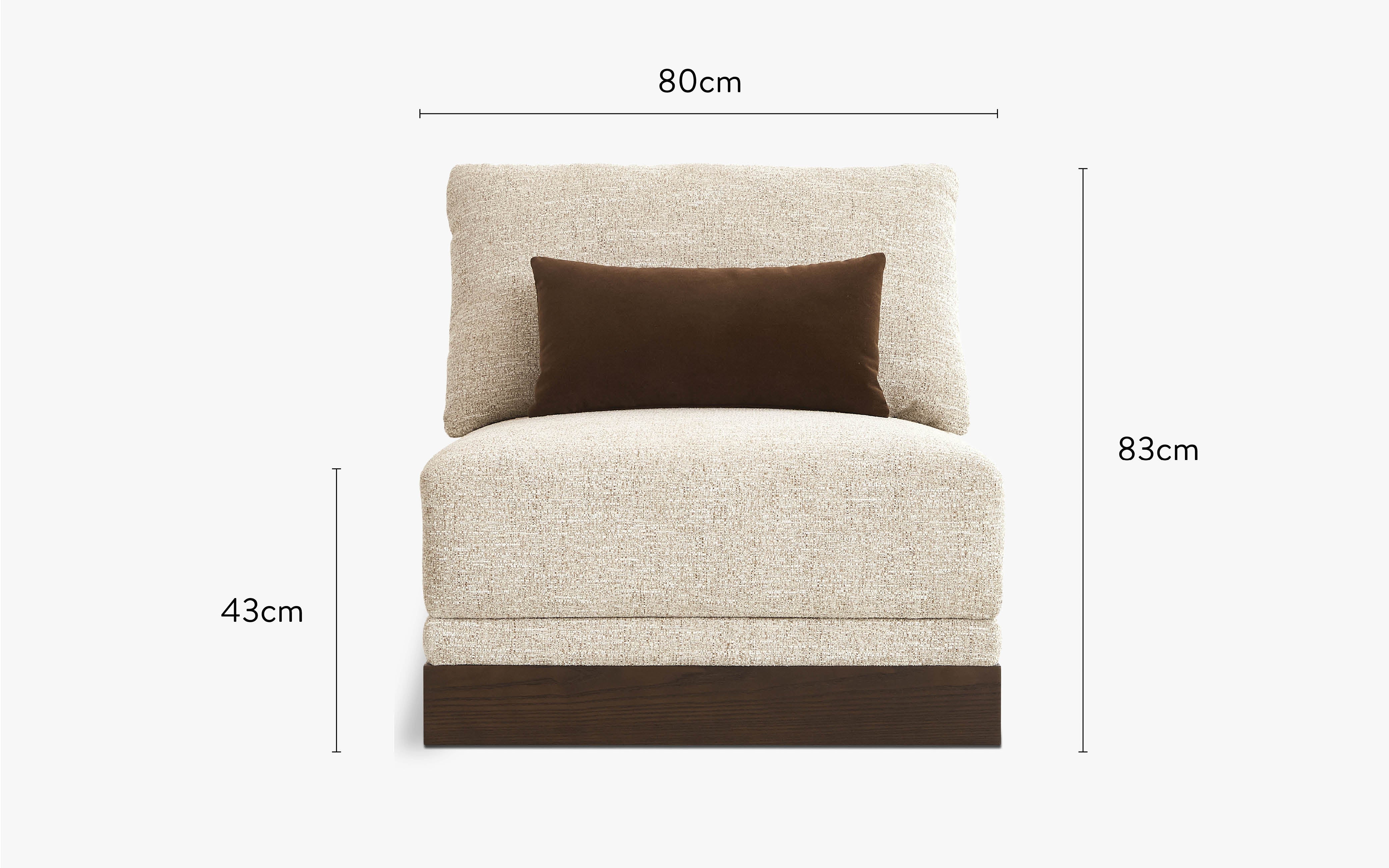 dimensions module fauteuil sans accoudoirs roman NV Gallery
