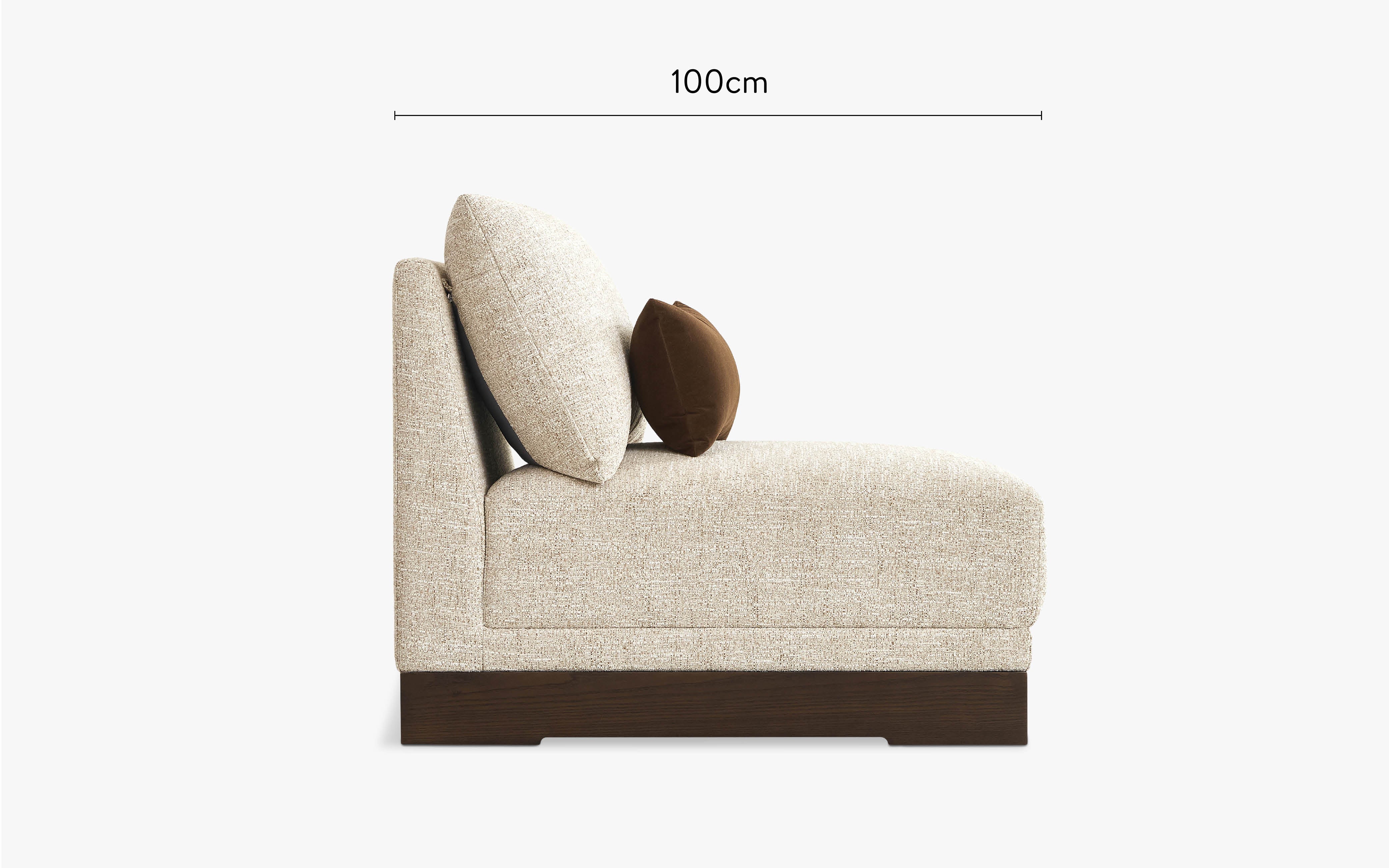 dimensions module fauteuil sans accoudoirs roman NV Gallery côté