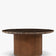 Table basse Oviedo - marbre dark emperador et chêne teinte noyer - vue de face