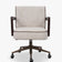 Chaise de bureau Elva - NV GALLERY - tweed écru meringue et bois teinté noyer - vue de face