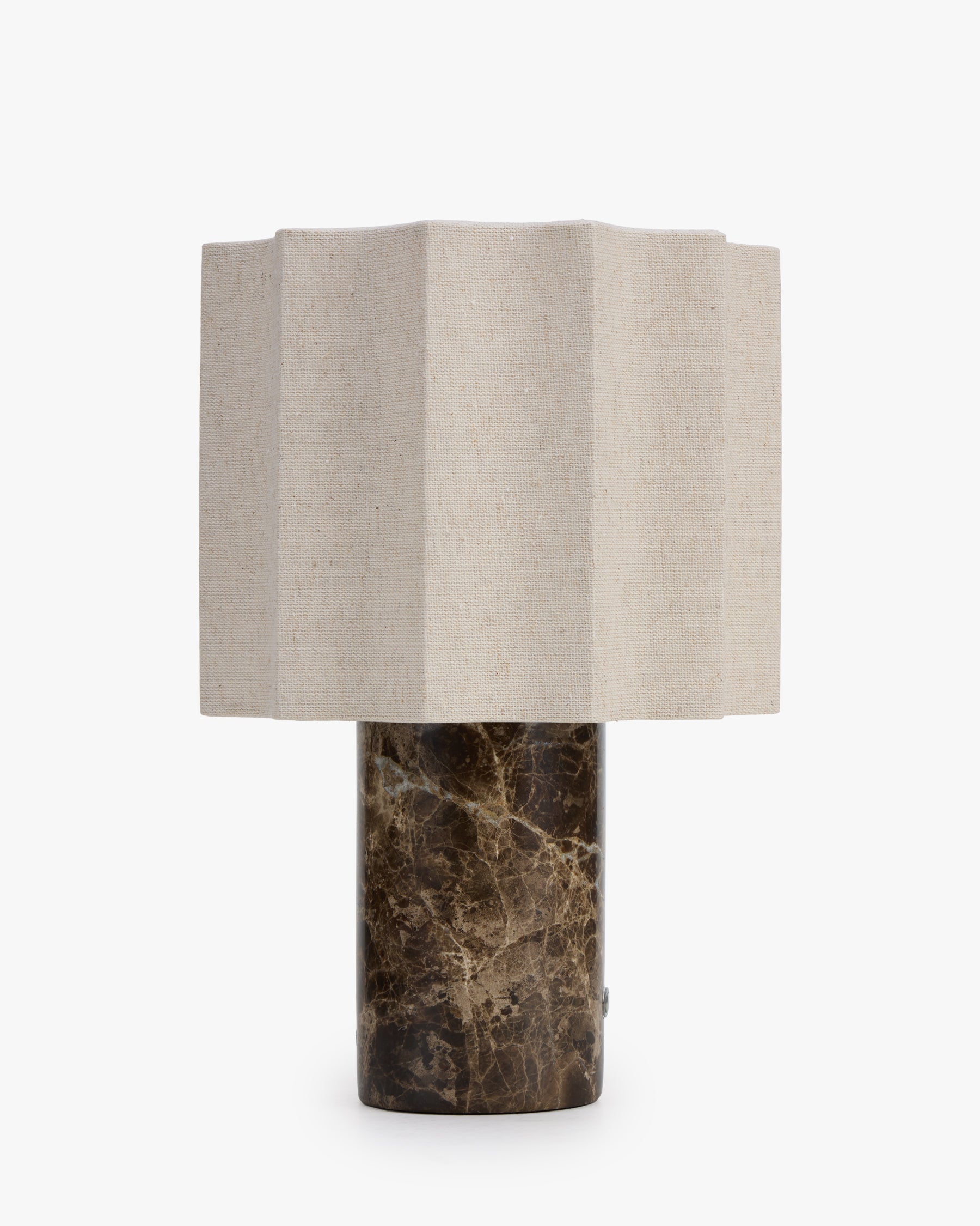 Lampe Bridget - marbre dark emperador, vue côté