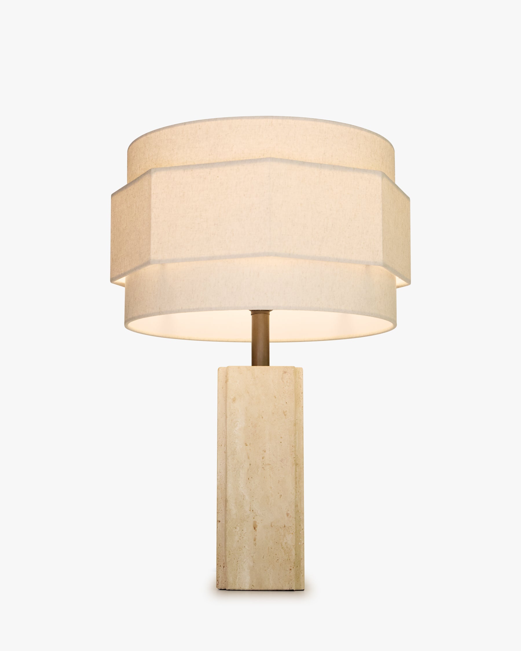 Lampe Mindy - abat-jour lin étagé vu de dessus