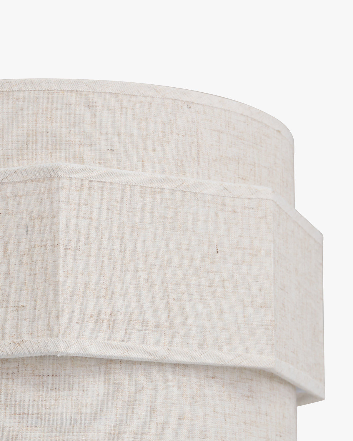 lampe de table Sia - trame du lin écru et bandeau octogonal - détail matière